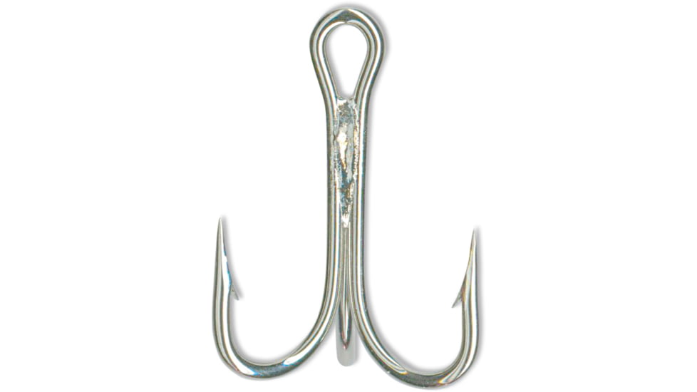 Mustad Classic Treble Hook, 3X Strong Ringed Eye, Duratin, Size 2, 25 per Pack, 3561D-DT-2-25
