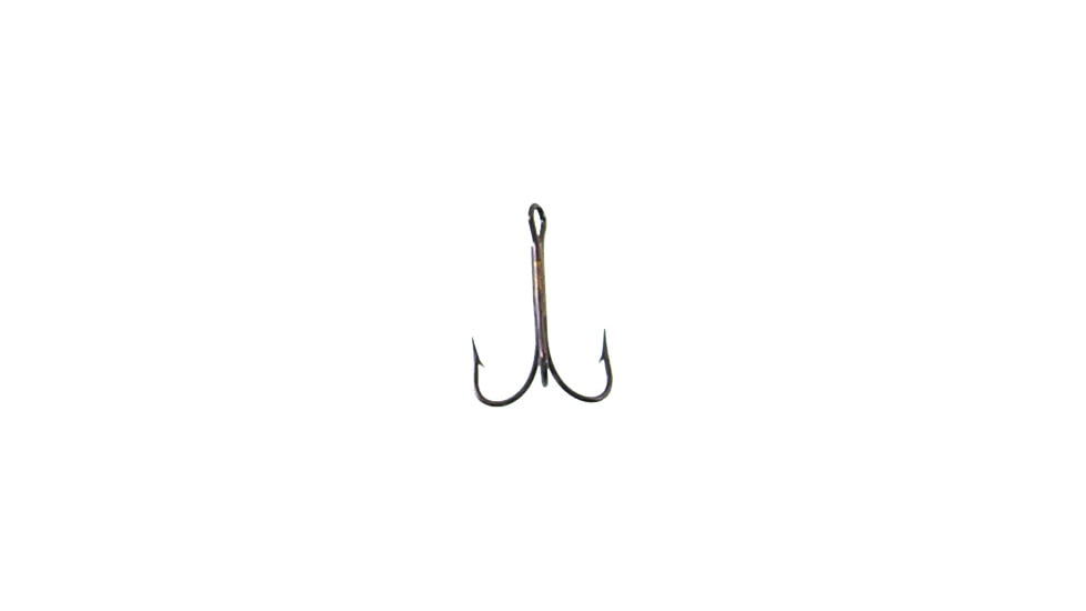 Mustad Classic Treble Hook, Standard Shank, Ringed Eye, Bronze, Size 2/0, 25 per Pack, 3551-BR-2/0-25