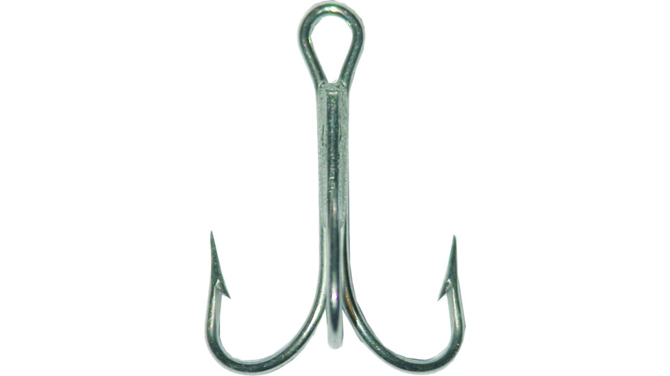 Mustad Classic Treble Hook, Standard Shank, Ringed Eye, Duratin, Size 2/0, 25 per Pack, 3551-DT-2/0-25