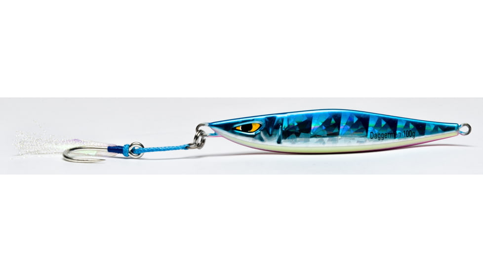 Mustad Daggerman Jig, Blue Red Chrome, 150g, MJIG02-BRC-150-1