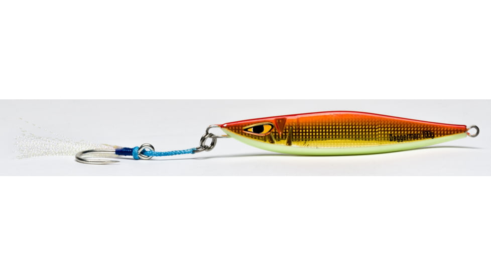 Mustad Daggerman Jig, Orange Gold, 100g, MJIG02-ORG-100-1