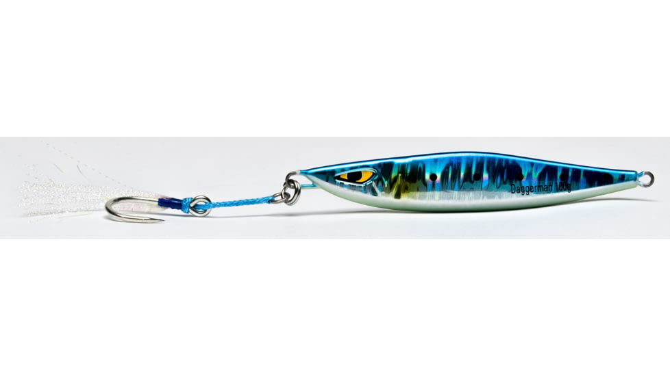Mustad Daggerman Vertical Jig, Blue Sardine, 100g-3.5oz, MJIG02-BSD-100-1