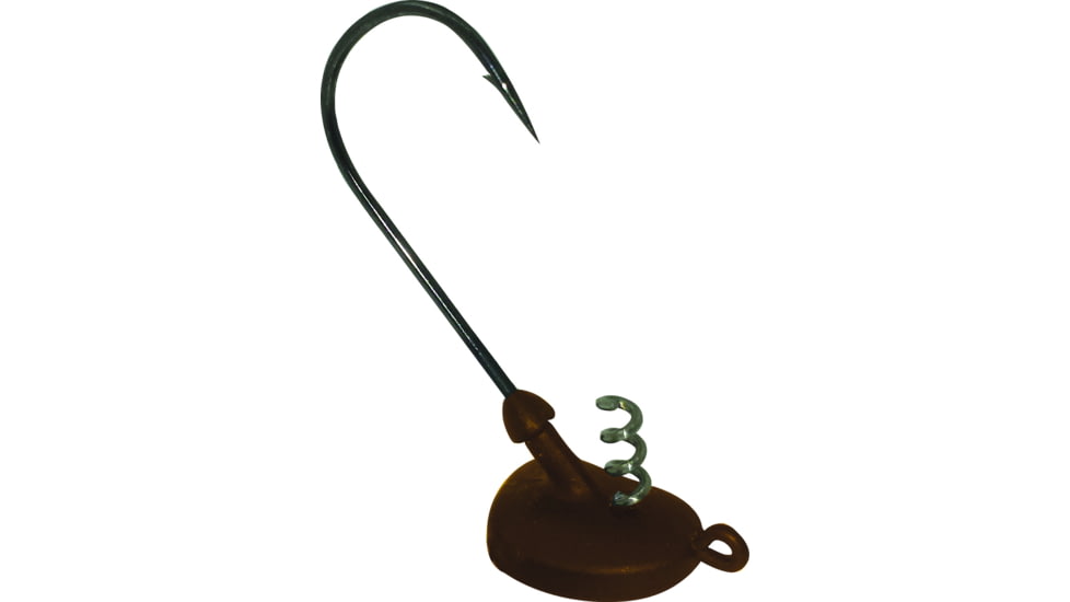 Mustad Elite Stand UltraPoint Head Jighead, 2X Long 3/0 Hook, 3D Eyes, Matte Brown, 1/4oz, 3/per Pack, SU849-1/4-MBR-3