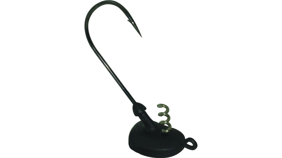 Mustad Elite Stand UltraPoint Head Jighead, 3/16 oz 2X Long 3/0 Hook, 3D Eyes, Matte Black, 3/per Pack, SU849-3/16-MBL-3