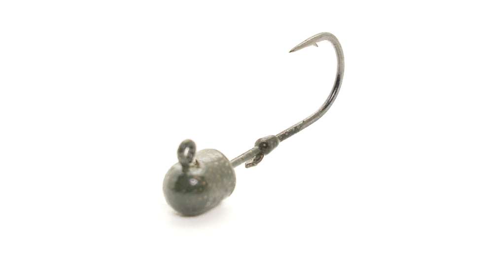 Mustad Grip-Pin Ned Jig Head Mushroom 90, Hook 3/0, Pumpkinseed, 1/4oz, 4 per Pack, GMH833-14-3/0-4