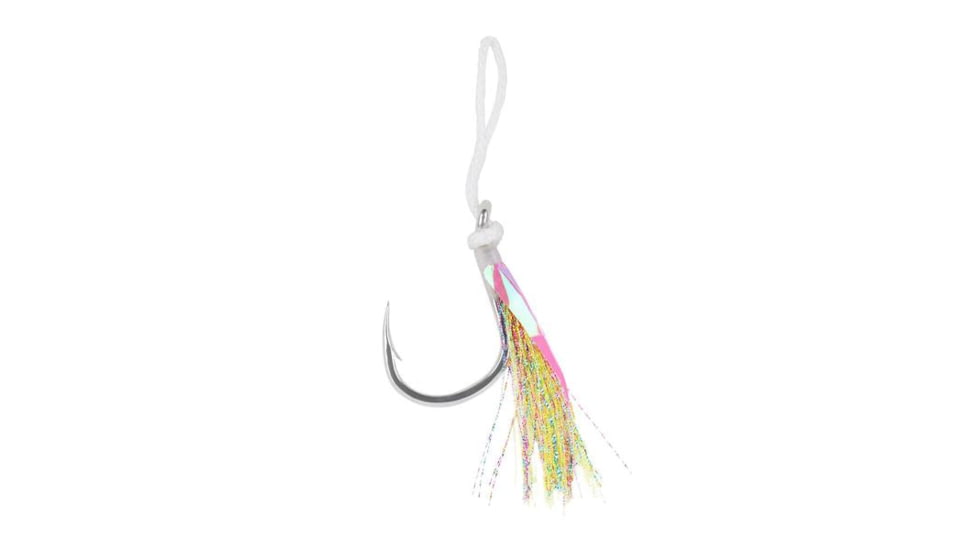 Mustad Heavy Duty Assist Rig, White w/ White Flash &amp; Ring, Size 4/0, J-ASSIST1-4/0-2