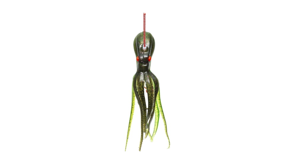 Mustad Ink Vader Octopus Jig, Mini, Chartruse Body Devil 2Pk, MIKVRB-MINI-ACD-2