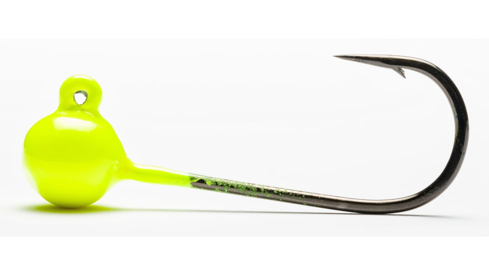 Mustad Jig Head, UV Chartreuse, 1/4oz, PSH833-1/4-CH-4