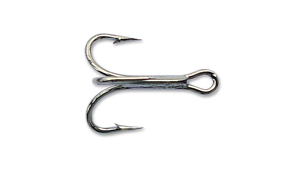 Mustad Kingfish Treble Hook, 4X Strong, Ringed Eye, Black Nickel, Size 4, 25 per Pack, 3592BLN-4-24