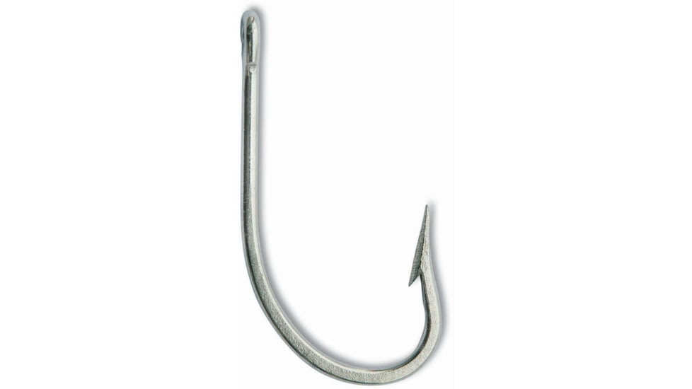 Mustad Sea Demon Big Game Hook, Forged Knife Edge Point, Ringed Eye, Duratin, Size 16/0, 10 per Pack, 7731-DT-16/0-10
