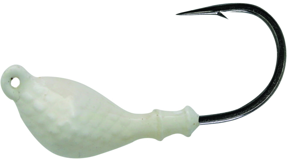 Mustad Shrimp Jig Head, 1/8 oz, 2X Strong Sz 1 Hook Pearl, 5/Pack, SH824-1/8-MPEA-5