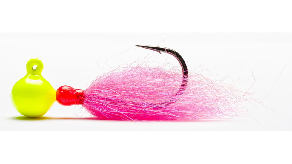 Mustad Sink It Series Jig, UV Chartreuse-Anadro Flo Pink, 1/4oz, SBJ-1/4-CFP-1