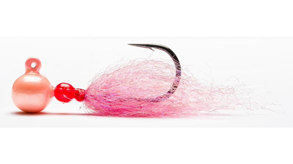 Mustad Sink It Series Jig, UV Pearl Pink-Anadro Flo Shrimp, 1/4oz, SBJ-1/4-PFS-1