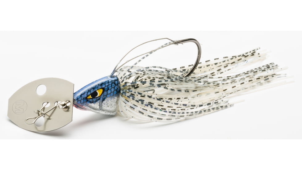 Mustad Skatter Shade Blade Jig, Albino Shad, 3/8oz, WSS608-3/8-AS-1