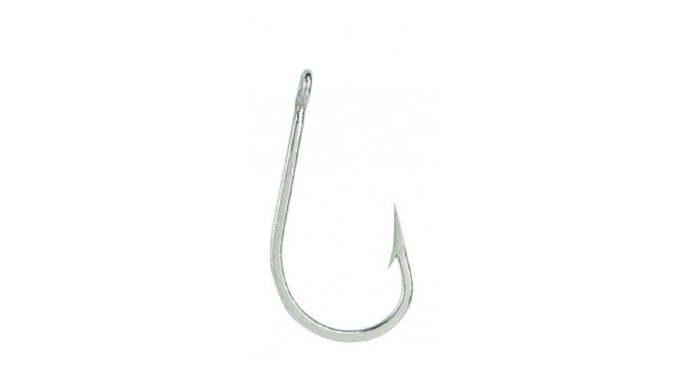 Mustad Southern and Tuna Hook, Forged, Knife Edge Point, Ringed Eye, Salt Water, Stainless Steel, Size 9/0, 10 per Pack, 7691S-SS-9/0-10