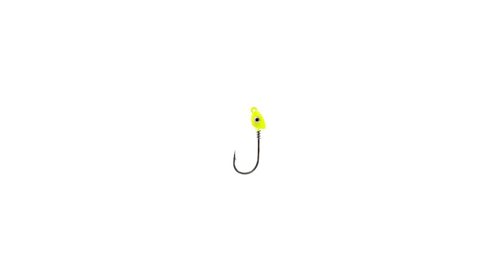 Mustad Spring Lock Jig Head, Chartreuse, 4/0 Hook, SPR886-38-CH-3