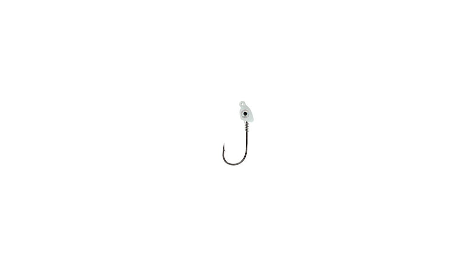 Mustad Spring Lock Jig Head, White, 4/0 Hook, SPR886-38-WH-3