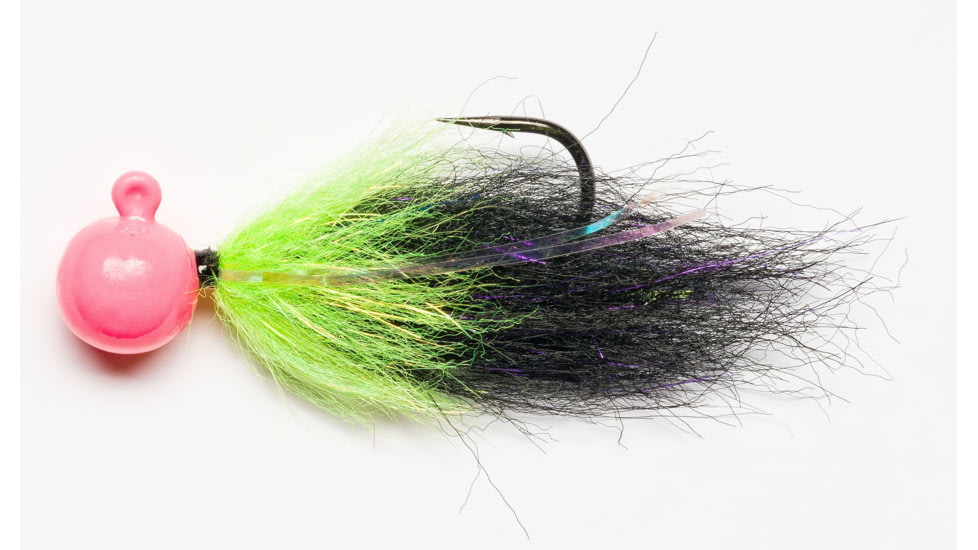 Mustad Tailout Twitcher UV Chartruese-Senyo Midnight-Mystic Black 3/4oz, STJ-3/4-CHBB-1
