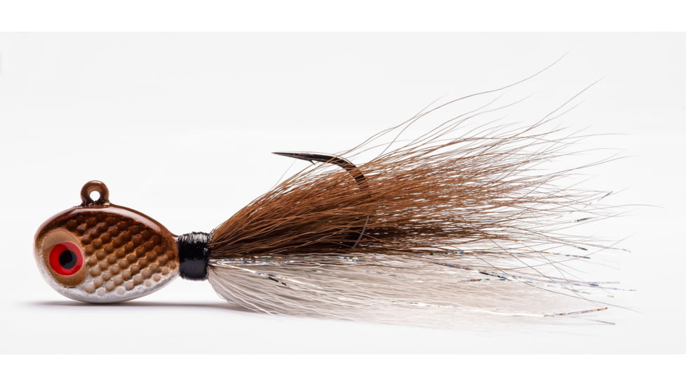 Mustad Tog Tamer Jig Head, Brown/White, 1.5oz, TT824-1.5-BNWH-2