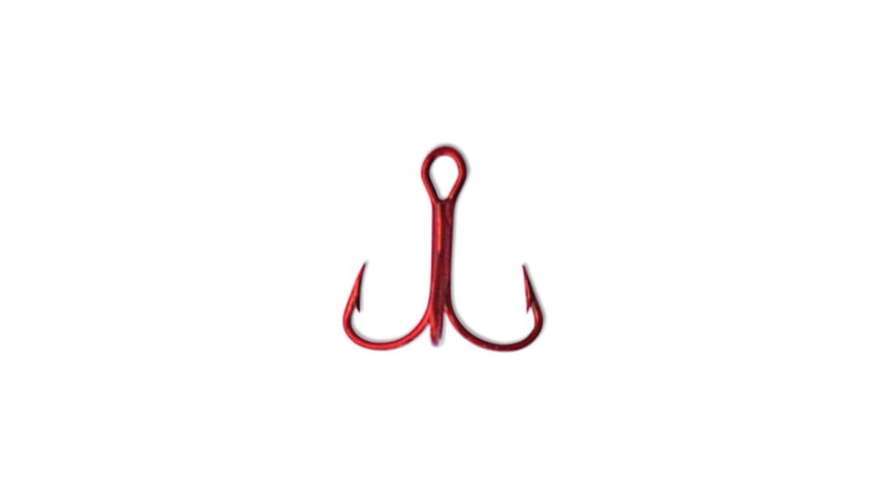 Mustad Triple Grip Treble Hook, Chemically Sharpened Point, 2X Short Shank, Special Wide Bend, Ringed Eye, Size 8, 10 per Pack, 36246-RB-8-10