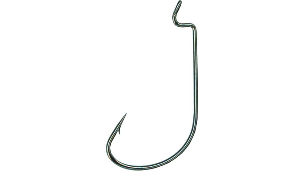 Mustad Ultrapoint Mega Bite Soft Plastic Hook, Needle Point, Extra Wide Gap, Ringed Eye, Black Nickel, Size 5/0, 5 per Pack, 37177NP-BN-5/0-5U
