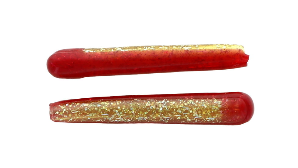 Mutiny Baits 3 1/2in Deep Blue Series Tube, 25pk., Red Crab, back-red w/red flk.red stks/belly-rootbeer w/holo stks, blk flk, 330-MB450-25