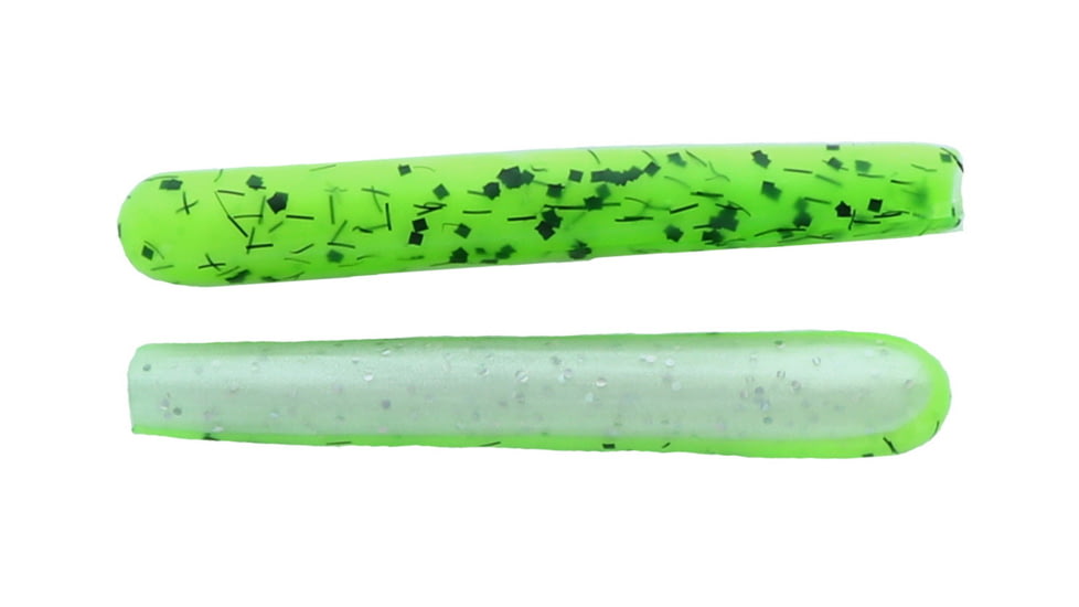 Mutiny Baits 3 1/2in Deep Blue Series Tube, 25pk., White Tiger, back-chart. pepper/pearl belly, 330-MB447-25
