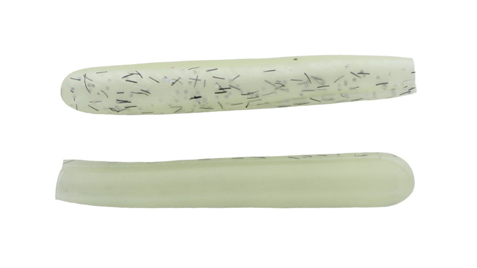 Mutiny Baits Deep Blue Series Tube, 7, 3 1/2in, Glow Beard-Black Pearl, 330-MB444