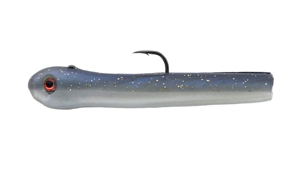 Mutiny Baits Deep Blue Series Tube Pre-Rigged Tube, 2, 3 1/2in, Black Blue Pearl Gold, 331-MB440