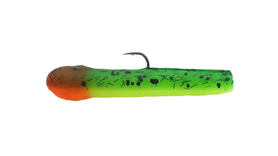 Mutiny Baits 3 1/2inDeep Blue Series Tube Pre-Rigged, 3/8 oz.,2pk.,Fire Tiger,back-lime gr. w/blk fl., chart. holo. Belly, 331-MB452