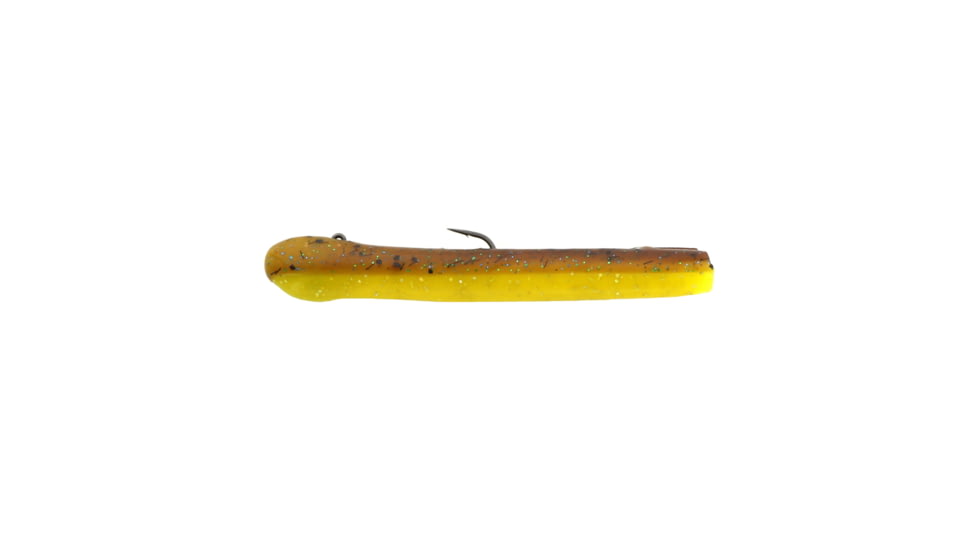 Mutiny Baits Deep Blue Series Tube Pre-Rigged Tube, 2, 4 1/2in, Brown-Black-Blue, 351-MB453