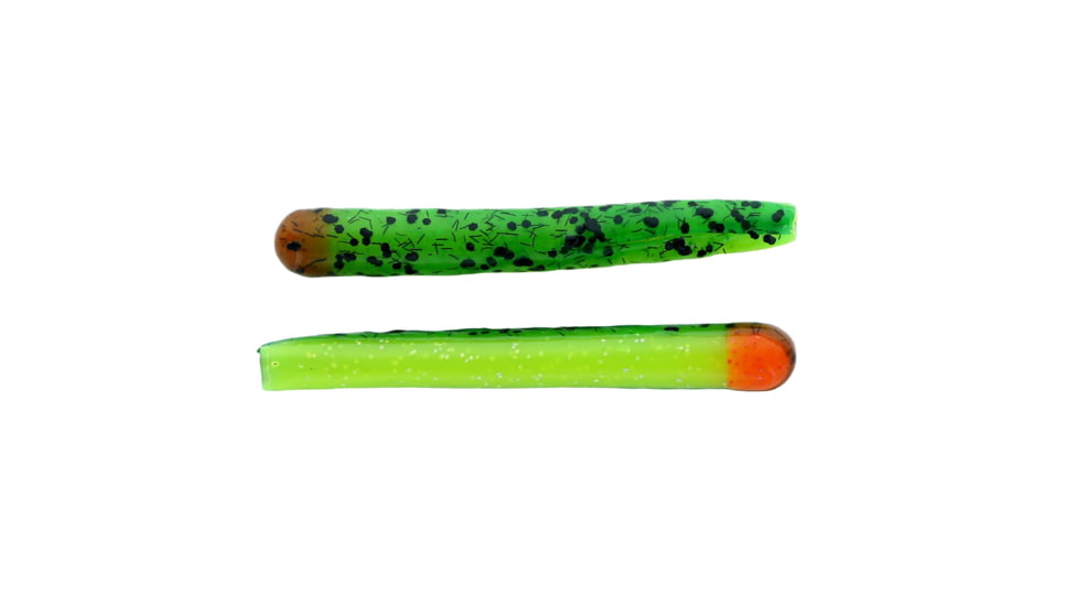 Mutiny Baits 5 1/2in Deep Blue Series Tube, 5, pk., Fire Tiger,back-lime gr. w/blk fl., chart. holo. Belly, 350-MB452