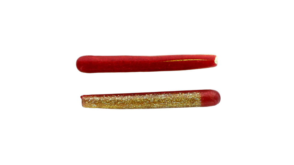 Mutiny Baits Deep Blue Series Tube, 5 1/2in, 5pk., Red Crab back-red w/red flk. Red stks/belly-rootbeer w/holo stks, blk flk, 350-MB450