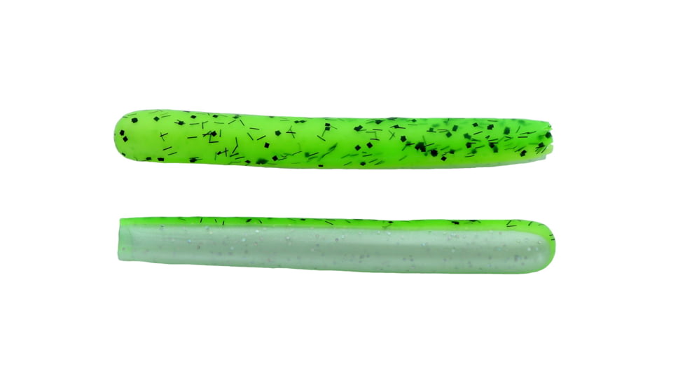 Mutiny Baits Deep Blue Series Tube, 5 1/2in, 5pk., White Tiger, back-chart. Pepper/belly-pearl, 350-MB447