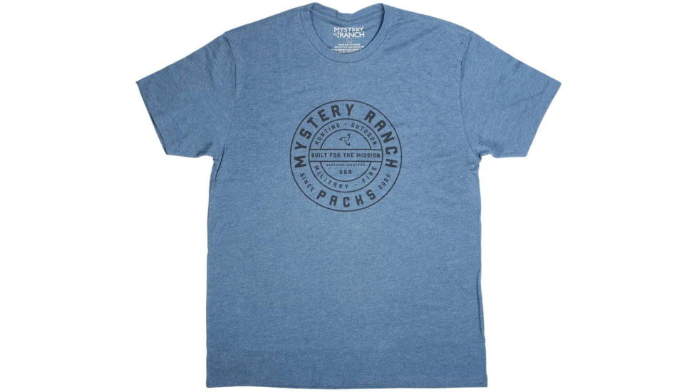 Mystery Ranch MR Brand Seal T-Shirts - Mens, Sailor Blue Heather, Large, 113103-442-40