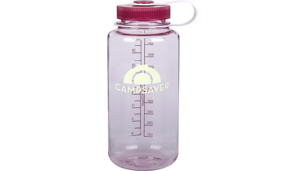 Nalgene 32 oz CampSaver Nalgene Bottle-Clear Pink w/Pink Lid