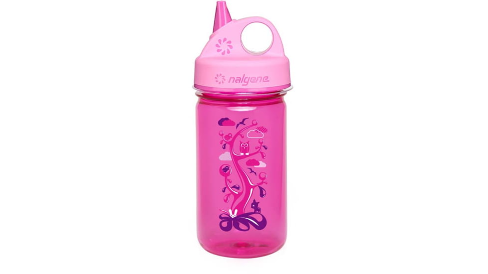 Nalgene Kids Grip-N-Gulp Sustain Water Bottle, 12 oz, Woodland, 12oz, 2182-3312