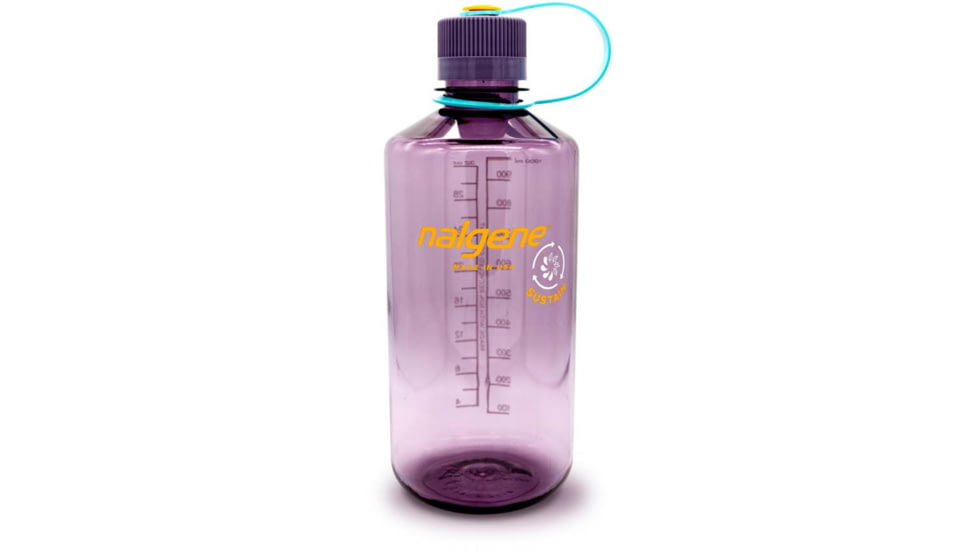 Nalgene Narrow Mouth 1 Quart Sustain Water Bottle, 32 oz, Aubergine, 2020-1032
