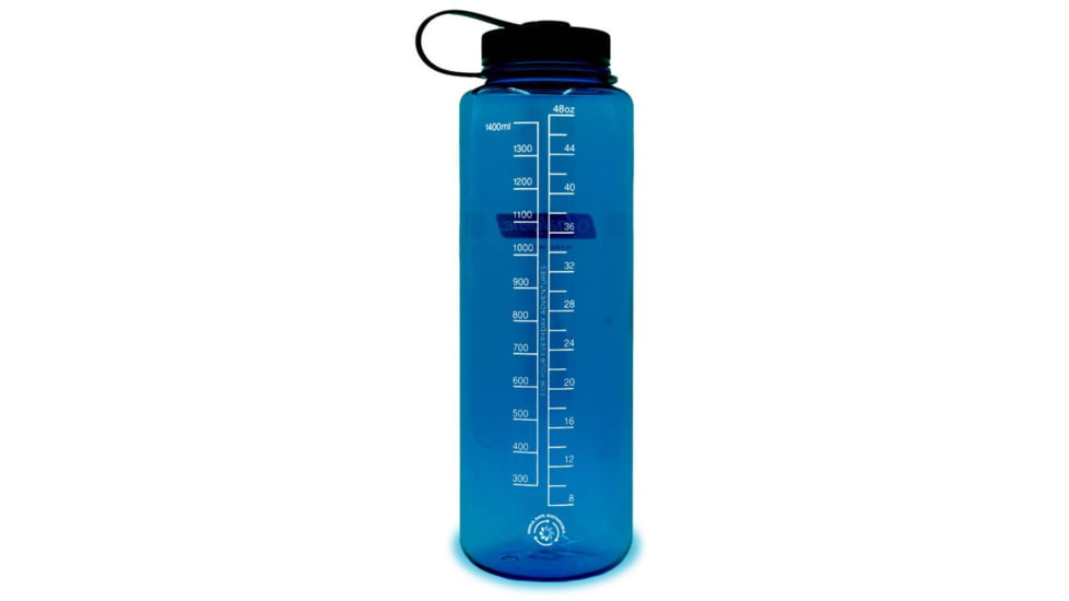 Nalgene Wide Mouth Sustain Silo Bottle, 48oz, Blue, 48oz, 2020-0248