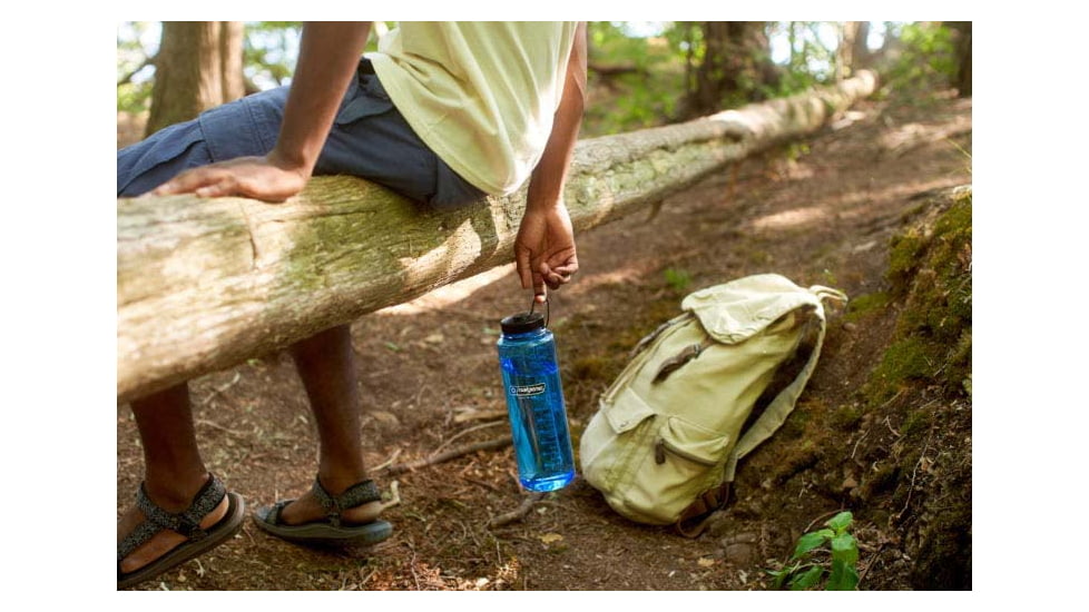 Nalgene Wide Mouth Sustain Silo Bottle, 48oz, Blue, 48oz, 2020-0248