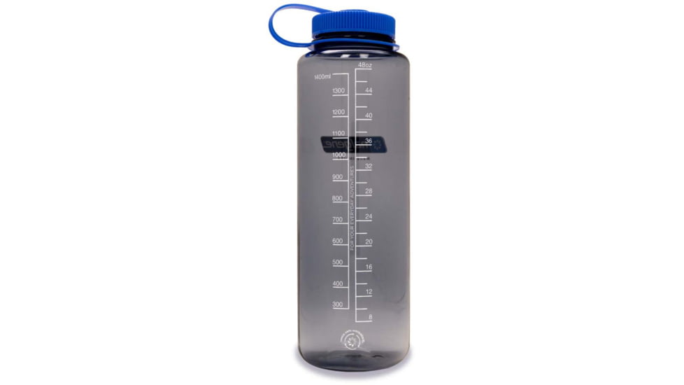 Nalgene Wide Mouth Sustain Silo Bottle, 48oz, Grey, 48oz, 2020-0148