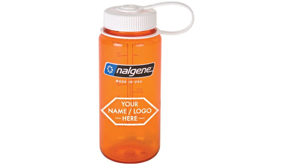 Nalgene Wm 1 Pt Orange W/white Lid 2178-1316