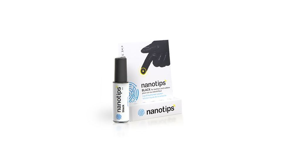 Nanotips Black Touchscreen Solution For Leather Gloves, Black, NAN-NBK000