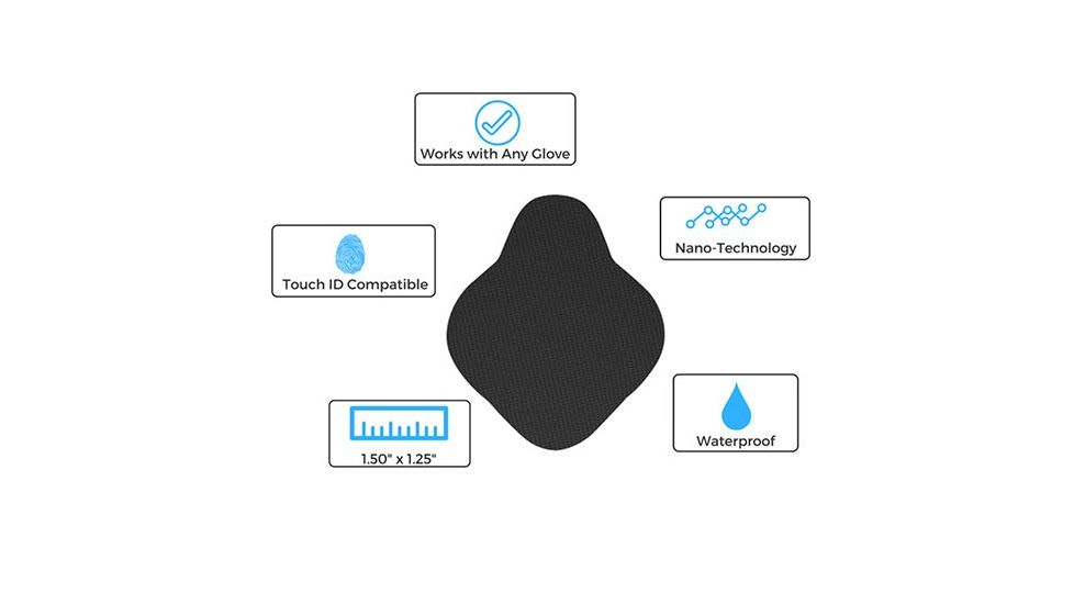 Nanotips TAPS Touchscreen Sticker, Black, NAN-17899