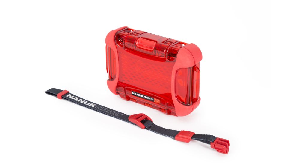 Nanuk 310 Nano Small Protective Case,5.9x4.3x1.7in,Red, 310S-000RD-0A0