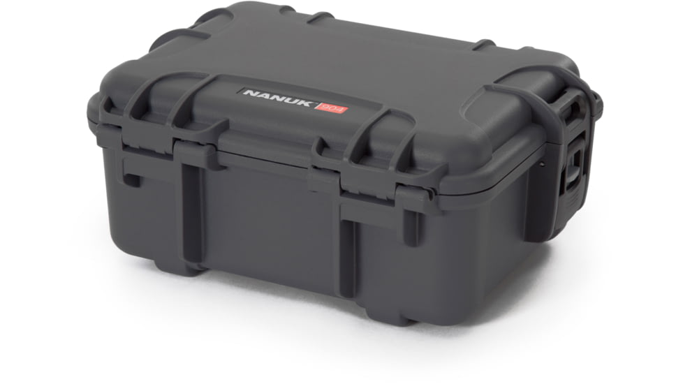 Nanuk 904 Protective Hard Case w/ Cubed Foam, 10.2in, Waterproof, Graphite, 904S-010GP-0A0