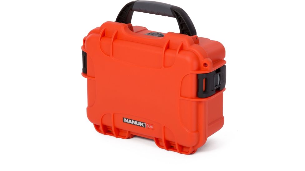 Nanuk 904 Protective Hard Case w/ Cubed Foam, 10.2in, Waterproof, Orange, 904S-010OR-0A0