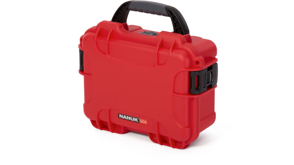 Nanuk 904 Protective Hard Case w/ Cubed Foam, 10.2in, Waterproof, Red, 904S-010RD-0A0