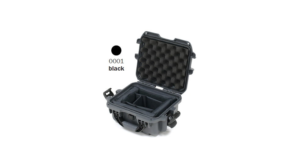 Nanuk 905 Water/Crush Proof Case w/Padded Divider - Black, 905S-020BK-0A0