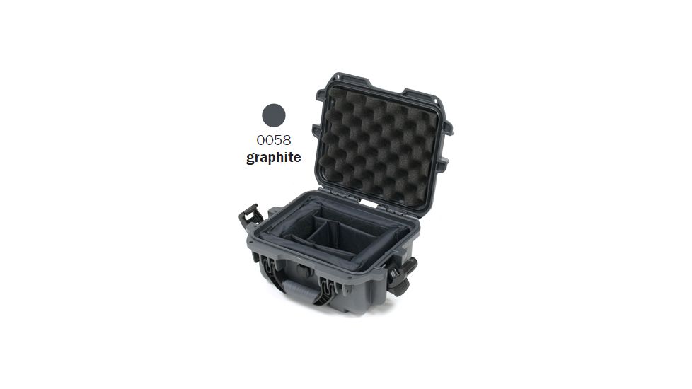 Nanuk 905 Water/Crush Proof Case w/Padded Divider - Graphite, 905S-020GP-0A0